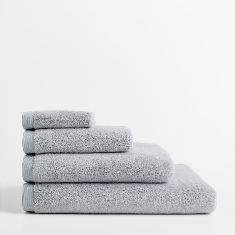 Organic Luxe Plush Turkish Cotton Grey Washcloth - image 1 of 6