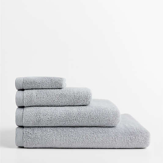 Organic Luxe Plush Turkish Cotton Grey Bath Towels