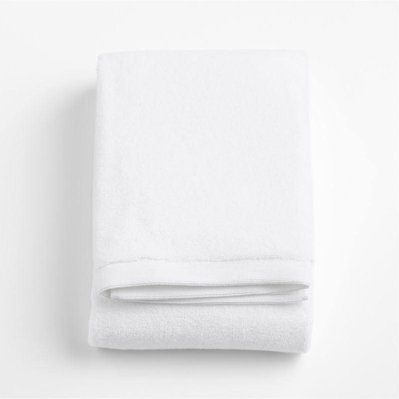 Organic Luxe Plush Turkish Cotton White Bath Towel - image 2 of 5