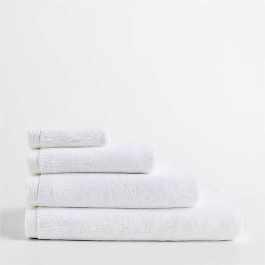 Organic Luxe Plush Turkish Cotton White Bath Towels