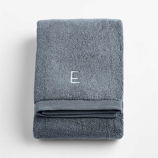 Luxe Plush Organic Turkish Cotton Evening Blue Bath Towel