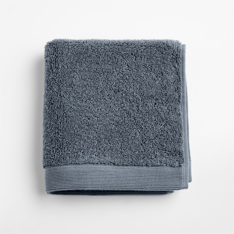 Organic Luxe Plush Turkish Cotton Evening Blue Washcloth - image 5 of 6