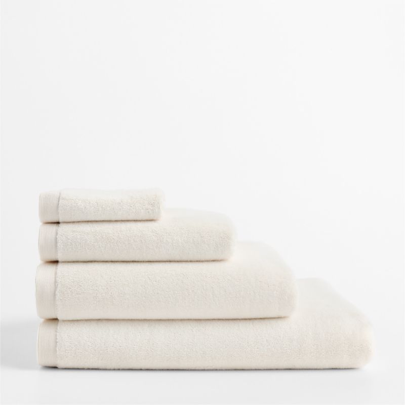 Organic Luxe Plush Turkish Cotton Ivory Hand Towel - image 1 of 6