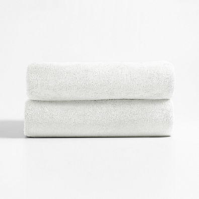 View Classic Organic Turkish Cotton White Bath Towels, Set of 2 details