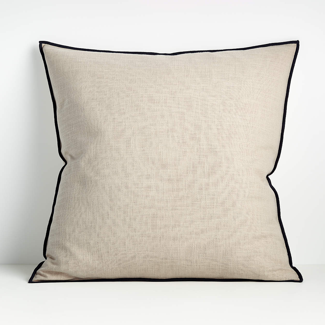 Organic Moonbeam 23"x23" Merrow Stitch Cotton Throw Pillow Cover