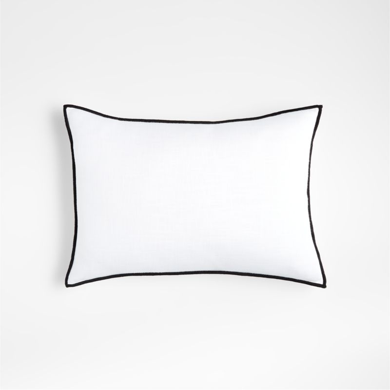 22"x15" Merrow Stitch Cotton Throw Pillow Cover