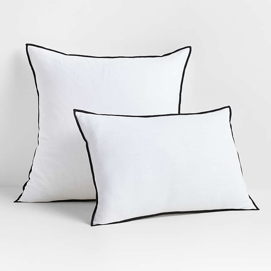 White cushion clearance with black piping