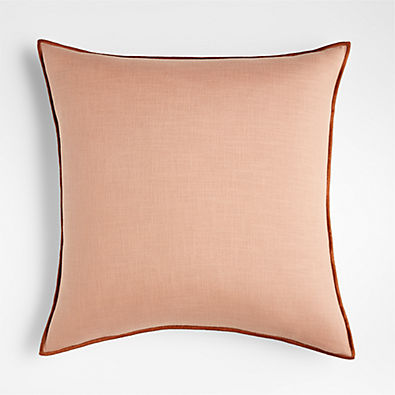 View Desert 23"x23" Merrow Stitch Cotton Throw Pillow with Feather Insert details
