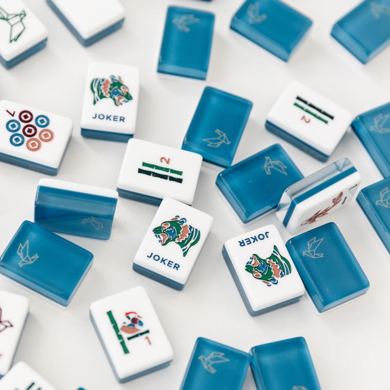Bam Bird Boutique Origami Azure Mahjong Tiles - image 1 of 4