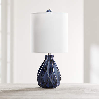Origami Blue Ceramic Table Lamp, Crate And Barrel Table Lamps Canada