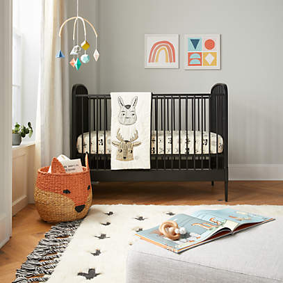 Larkin black metal on sale crib