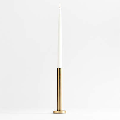 Orion Large Brass Finish Taper Candle Holder