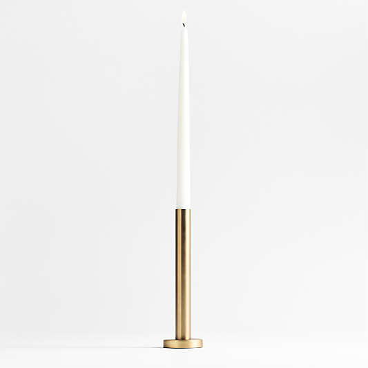 Orion Large Brass Finish Taper Candle Holder