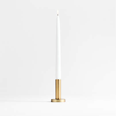 Orion Small Brass Finish Taper Candle Holder