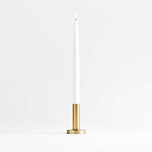 Orion Small Brass Finish Taper Candle Holder