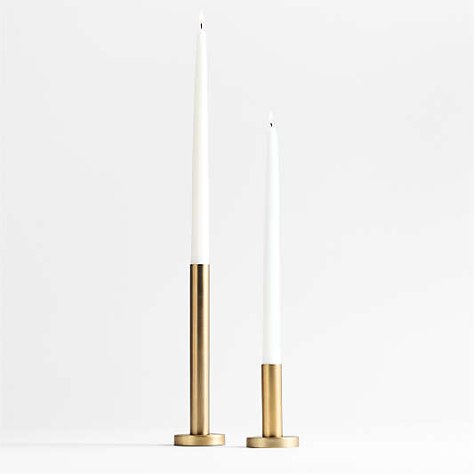 Orion Large Brass Finish Taper Candle Holder