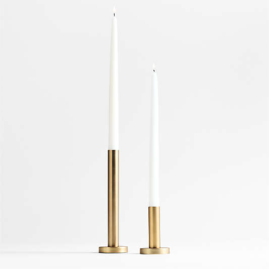 Orion Small Brass Finish Taper Candle Holder