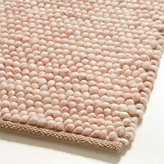 Orlian Wool Elegant Pink Kids Area Rug 5'x8'