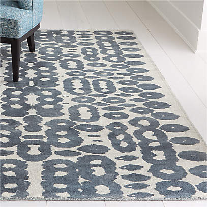 Orlo Blue Artisan Rug Crate And, Leather Area Rugs Canada