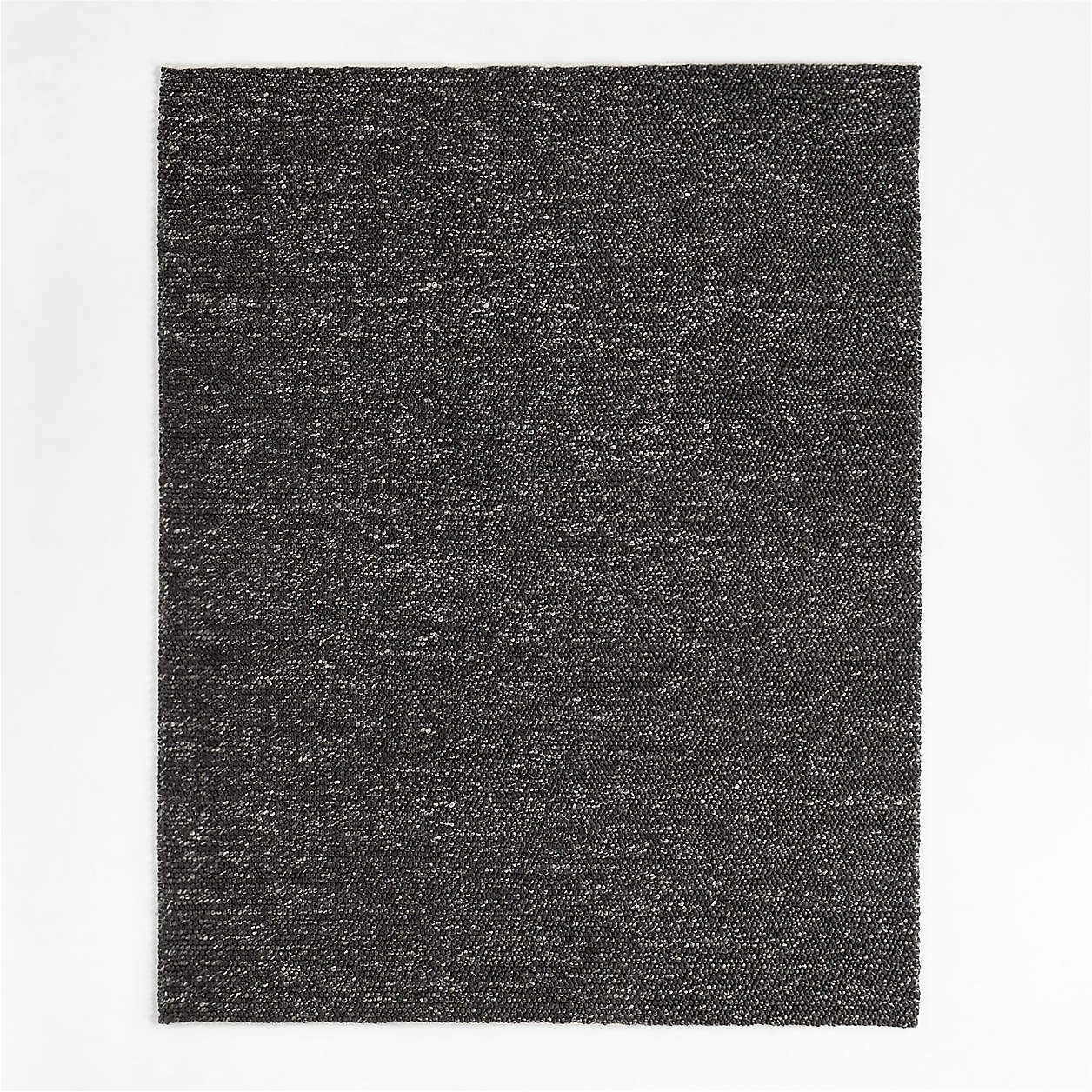 Orly Wool Blend Textured Black Area Rug 9'x12' Crate & Barrel