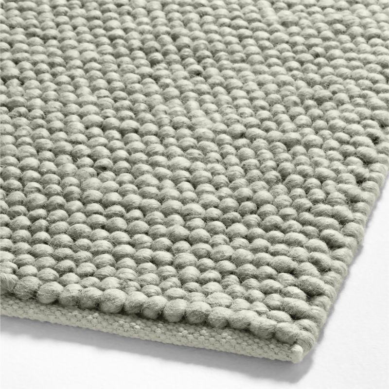 Orly Wool Blend Textured Grey Rug Swatch 12x18