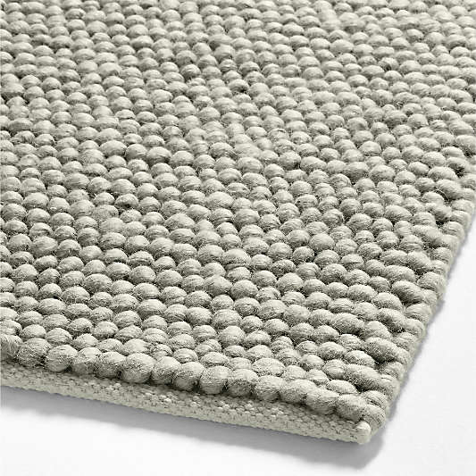 Orly Wool Blend Textured Grey Area Rug 8'x10'