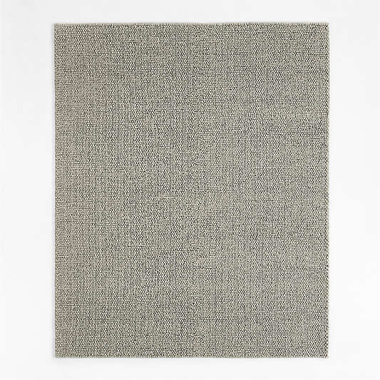 Orly Wool Blend Textured Grey Area Rug 8'x10'