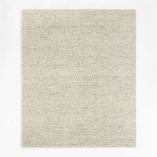 Orly Wool Blend Textured Ivory Area Rug 8'x10'