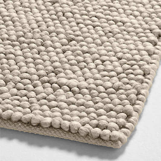 Orly Wool Blend Textured Light Tan Area Rug 8'x10'