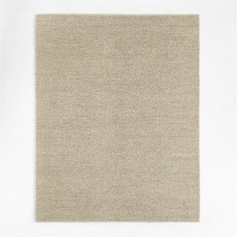 Orly Wool Blend Textured Light Tan Area Rug 6'x9' + Reviews | Crate ...