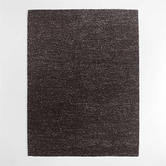 Orly Wool Blend Textured Espresso Brown Area Rug 9'x12'