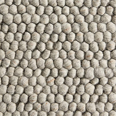 Orly Wool Blend Textured Grey Area Rug 6'x9'