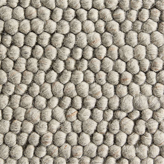 Orly Wool Blend Textured Grey Area Rug