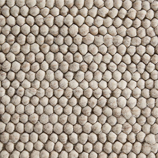 Orly Wool-Blend Ivory Hand-Knotted Area Rug