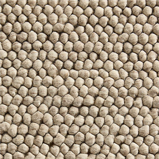 Orly Wool Blend Handwoven Light Tan Area Rug 6'x9'