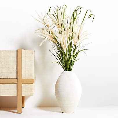 Brooklyn Cannelée Grey Floor Vase 20 by Athena Calderone +