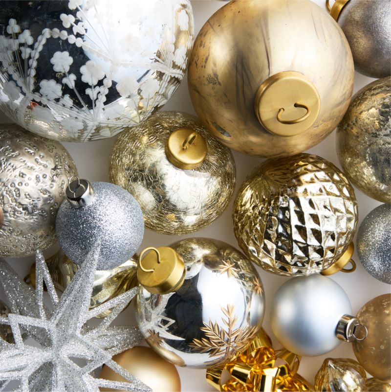 Gold Mercury Glass Christmas Ornaments, Boxed Set of 6 - image 4 of 5