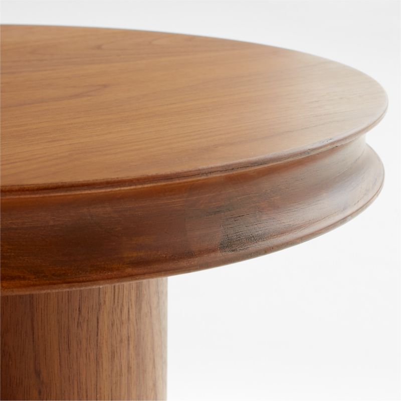 Oro Natural Walnut Wood Tiered Side Table