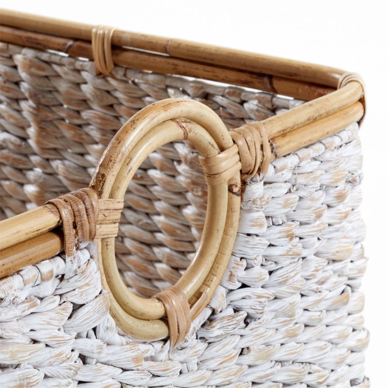 Osana White Wicker Large Toy Storage Bin with Rattan Handles - image 5 of 6