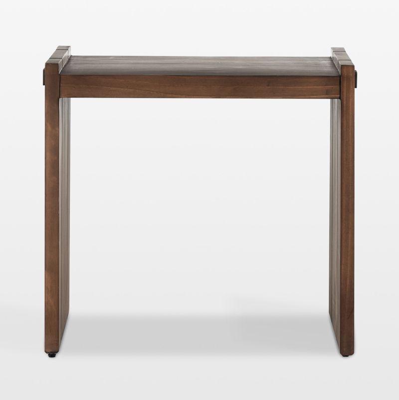 Oscar Brown Pine Wood Rectangular End Table - image 3 of 9