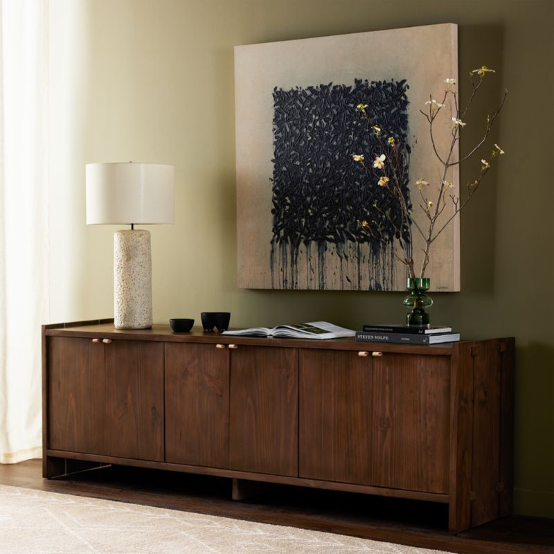 Oscar Wood Storage Media Console - image 3 of 11