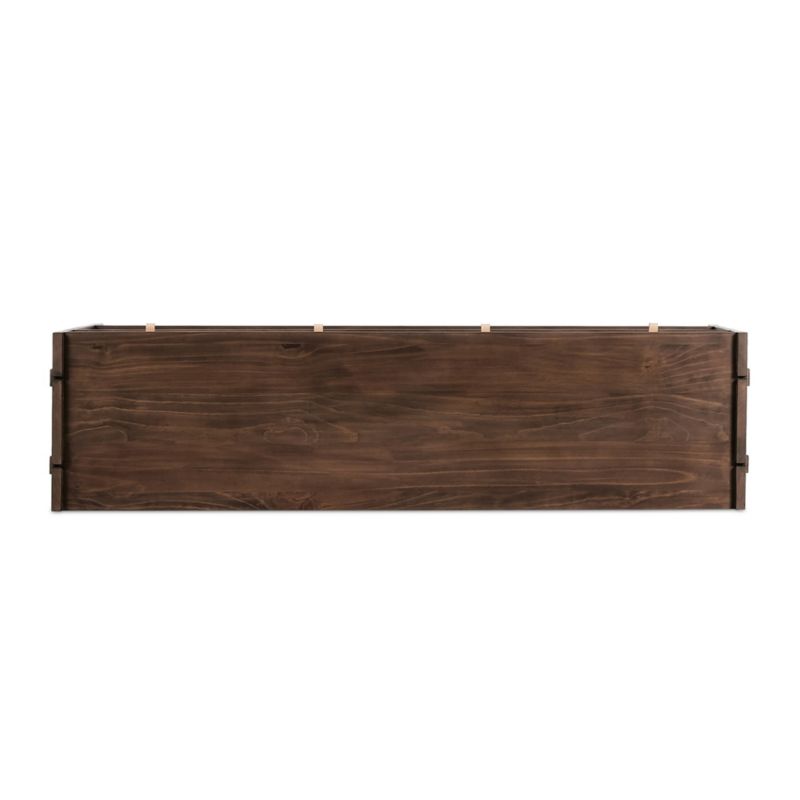 Oscar Brown Pine Wood 78" Rectangular Storage Console Table - image 11 of 12