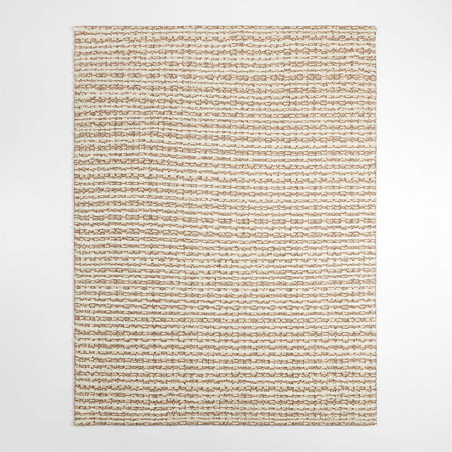 Oslo Wool Brown Area Rug 9'x12' Crate & Barrel