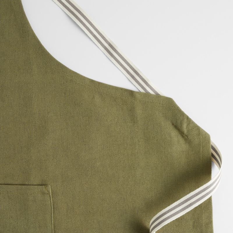 Oslo Cross-Back Green Apron with Pocket - image 7 of 11