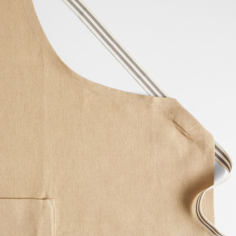 Oslo Cross-Back Natural Beige Apron with Pocket - image 7 of 11