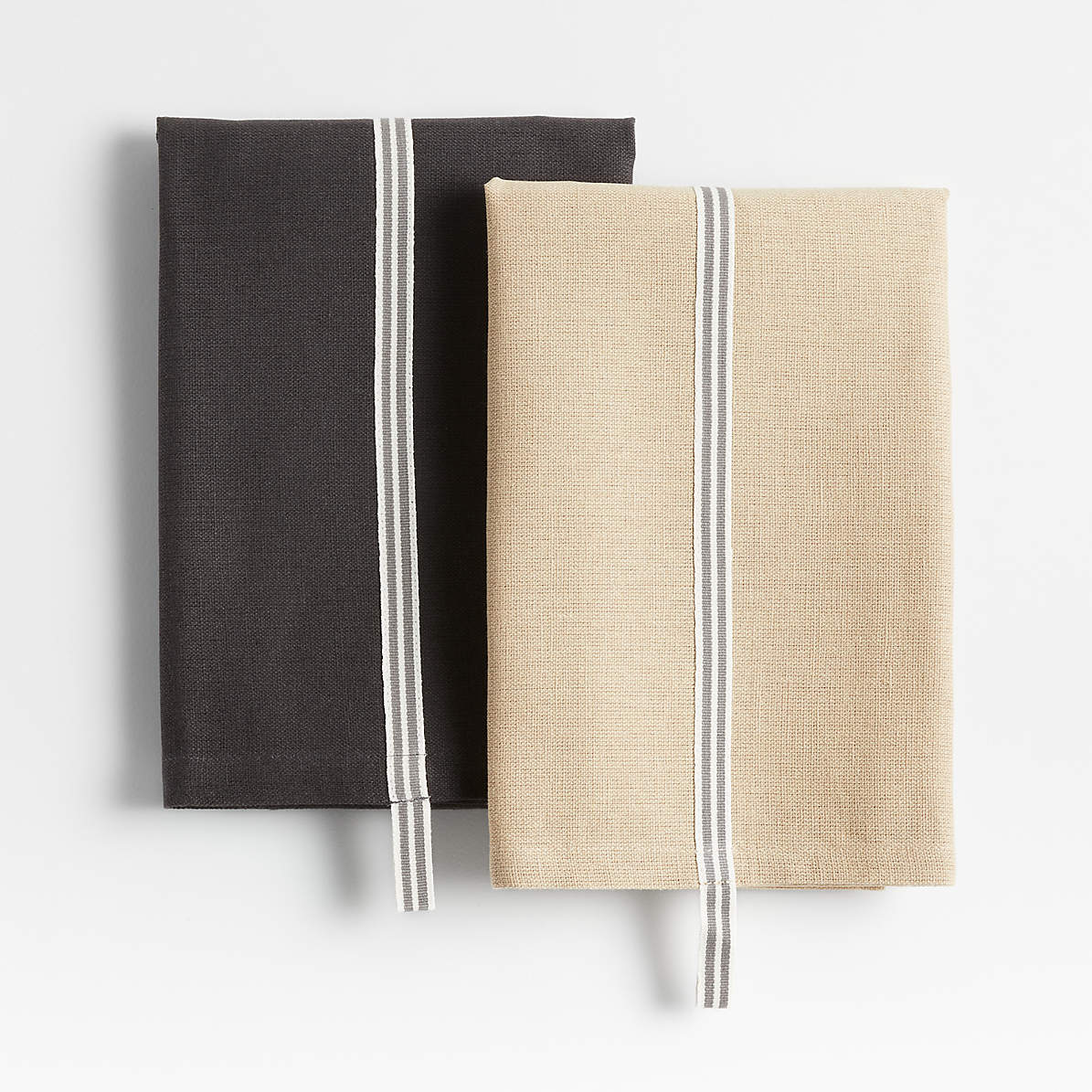Linen Dish Towel Set of 3 6 Natural Linen Dish Cloths Gray 