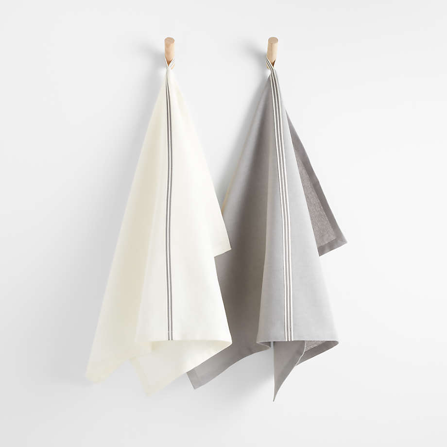 SECONDS SALE! 20 Dish Towels for $50! White and Gray