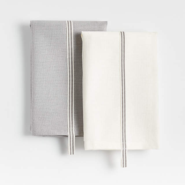 SECONDS SALE! 20 Dish Towels for $50! White and Gray