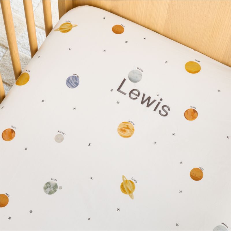 Stay Cool Outer Orbit 100% Organic Cotton Baby Crib Fitted Sheet - image 1 of 9