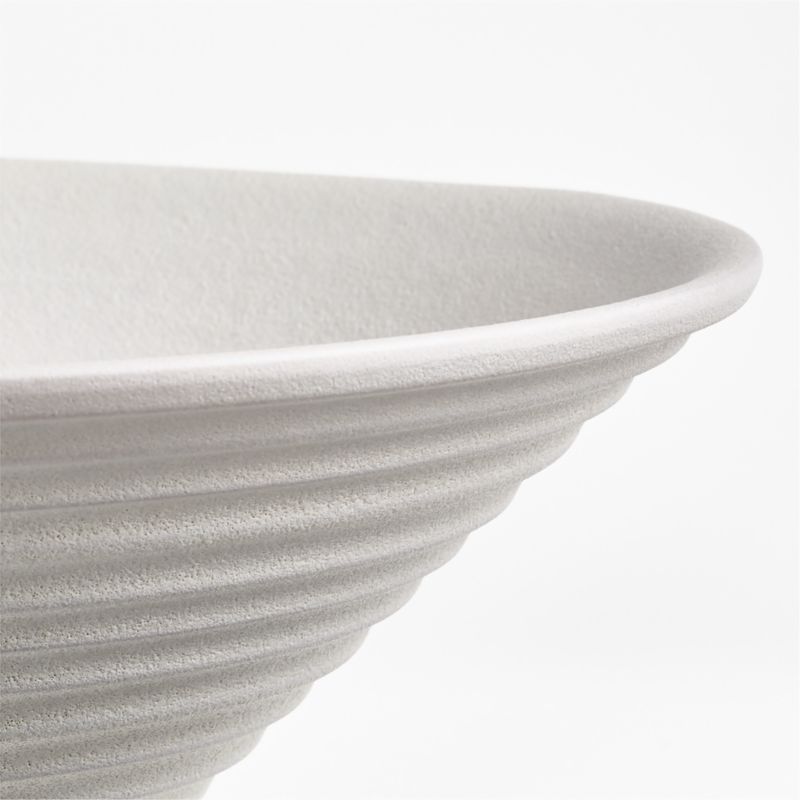 Otsu White Ceramic Textured Centerpiece Bowl 14" - image 5 of 8